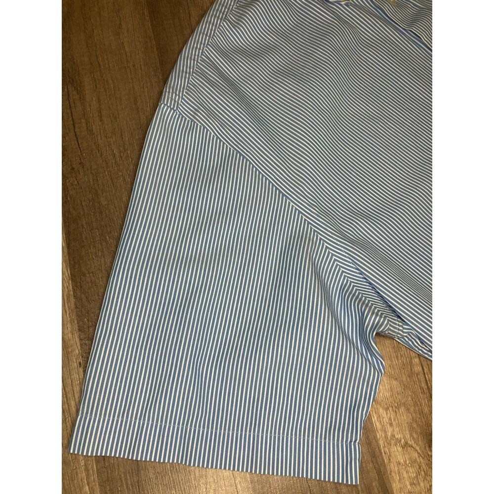 Daniel Cremieux Mens Dress Shirt L Blue White Striped 100% Cotton Button Dapper - Picture 6 of 8